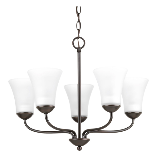 Classic Collection - 3 Light Chandelier With Etched Glass Shade - Progress Lighting